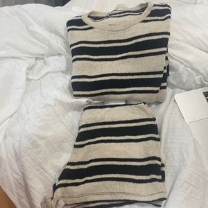 Matching long sleeve and short zara set